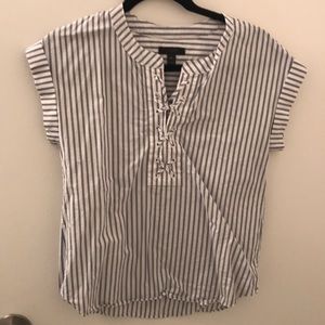 J. crew poplin striped popover